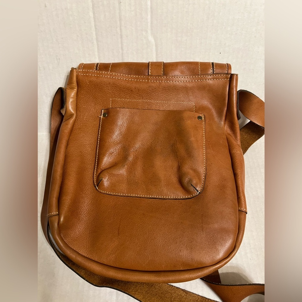 Patricia Nash Barcelona British Tan Vintage Inspired Saddle Bag Cross Body Bag - Picture 11 of 16